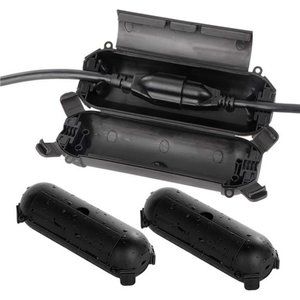 [3 Pack] Outdoor Extension Cord Cover with Waterproof Seal, Weatherproof , Black